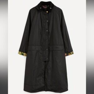 Barbour House of Hackney De Beauvoir Black Waxed Cotton Coat NWT US 6